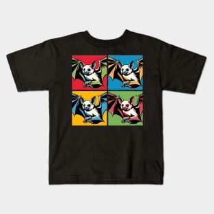 Night Wings Unleashed: Pop Art Bat Extravaganza Kids T-Shirt